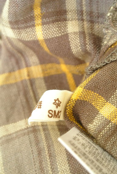 SM2（サマンサモスモス）の古着「リネンチェック柄ロングスカート（ロングスカート・マキシスカート）」大画像６へ