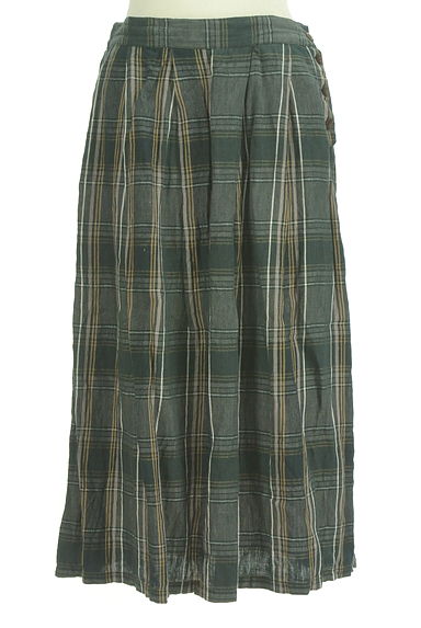 SM2（サマンサモスモス）の古着「チェック柄リネンロングスカート（ロングスカート・マキシスカート）」大画像１へ