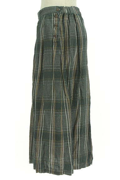SM2（サマンサモスモス）の古着「チェック柄リネンロングスカート（ロングスカート・マキシスカート）」大画像３へ