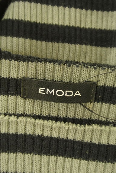 EMODA（エモダ）の古着「ショート丈ボーダーリブニット（ニット）」大画像６へ