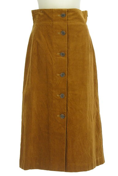 LOUNIE（ルーニィ）の古着「フロントボタンツイルロングスカート（ロングスカート・マキシスカート）」大画像１へ