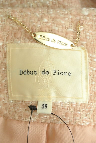 Debut de Fiore by LAISSE PASSE（デビュー・ド・フィオレ）の古着「ビジュー飾りのミドルツイードコート（コート）」大画像６へ