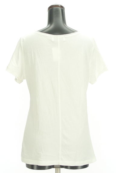 AZUL by moussy（アズールバイマウジー）の古着「Vネック白Tシャツ（Ｔシャツ）」大画像２へ