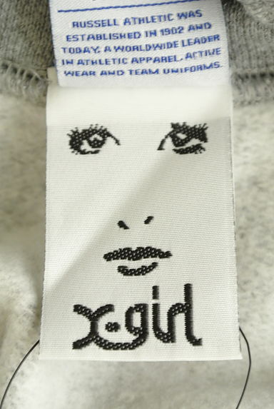 X-girl（エックスガール）の古着「ブランドロゴ刺繍スウェットトップス（スウェット・パーカー）」大画像６へ