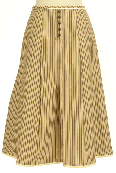 Lois CRAYON（ロイスクレヨン）の古着「ストライプ膝下フレアスカート（ロングスカート・マキシスカート）」大画像１へ