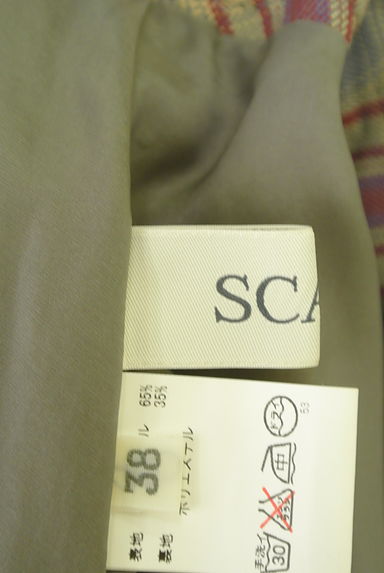 SCAPA（スキャパ）の古着「チェック柄膝下タックフレアスカート（ロングスカート・マキシスカート）」大画像６へ