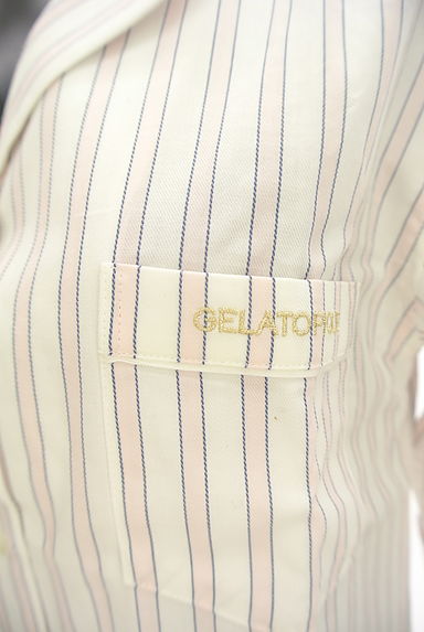 gelato pique（ジェラートピケ）の古着「ストライプ柄オープンカラーシャツ（カジュアルシャツ）」大画像４へ