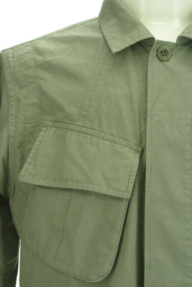 MORGAN HOMME（モルガン オム）の古着「フラップポケットコットンジャケット（ブルゾン・スタジャン）」大画像４へ