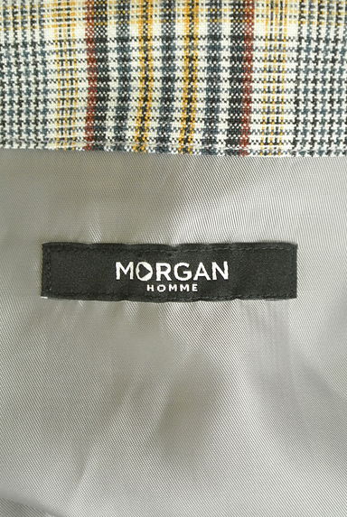 MORGAN HOMME（モルガン オム）の古着「チェック柄ジップアップ軽ブルゾン（ブルゾン・スタジャン）」大画像６へ