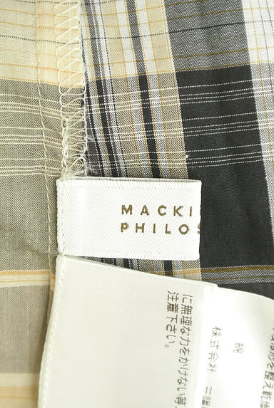 MACKINTOSH PHILOSOPHY（マッキントッシュ フィロソフィー）の古着「チェック柄7分袖リボンブラウス（カットソー・プルオーバー）」大画像６へ