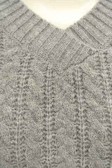 Couture Brooch（クチュールブローチ）の古着「ケーブル編みラメニット膝上ワンピース（ワンピース・チュニック）」大画像４へ