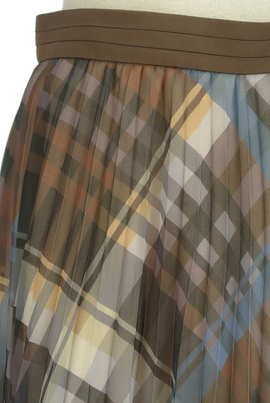 JUSGLITTY（ジャスグリッティー）の古着「チェック柄オーガンジーロングスカート（ロングスカート・マキシスカート）」大画像４へ