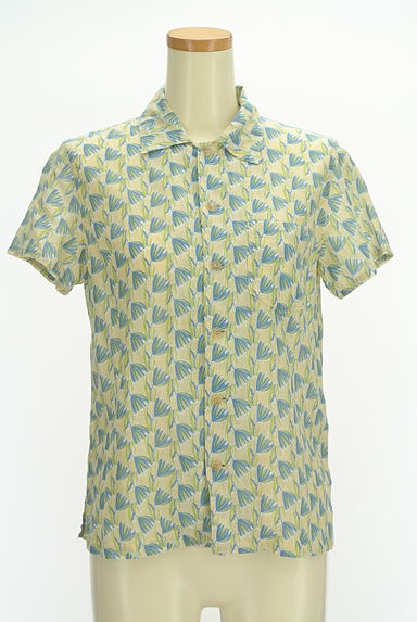 NATURAL LAUNDRY（ナチュラルランドリー）の古着「手描き風花柄コットンリネンシャツ（カジュアルシャツ）」大画像１へ