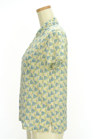 NATURAL LAUNDRY（ナチュラルランドリー）の古着「手描き風花柄コットンリネンシャツ（カジュアルシャツ）」大画像３へ