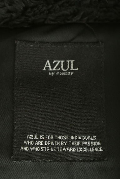 AZUL by moussy（アズールバイマウジー）の古着「チェック柄ロングボアコート（コート）」大画像６へ