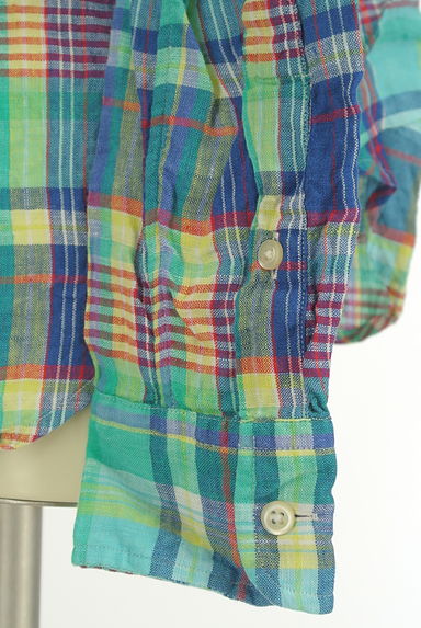Ralph Lauren（ラルフローレン）の古着「ワンポイントチェック柄リネンシャツ（カジュアルシャツ）」大画像５へ