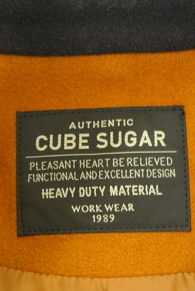 CUBE SUGAR（キューブシュガー）の古着「衿・袖切替ミディアム丈コート（コート）」大画像６へ