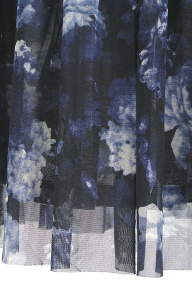 STRAWBERRY-FIELDS（ストロベリーフィールズ）の古着「膝丈花柄チュールスカート（スカート）」大画像５へ