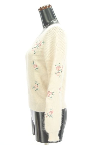 JILL by JILLSTUART（ジルバイジルスチュアート）の古着「花刺繍アンゴラ混ニット（セーター）」大画像３へ
