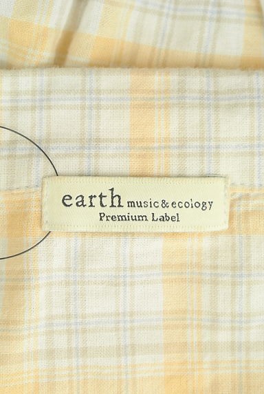 earth music&ecology（アースミュージック＆エコロジー）の古着「オープンカラーチェック柄ブラウス（ブラウス）」大画像６へ