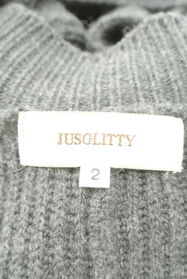 JUSGLITTY（ジャスグリッティー）の古着「ティアードブラウス＋ニットポンチョ（アンサンブル）」大画像６へ