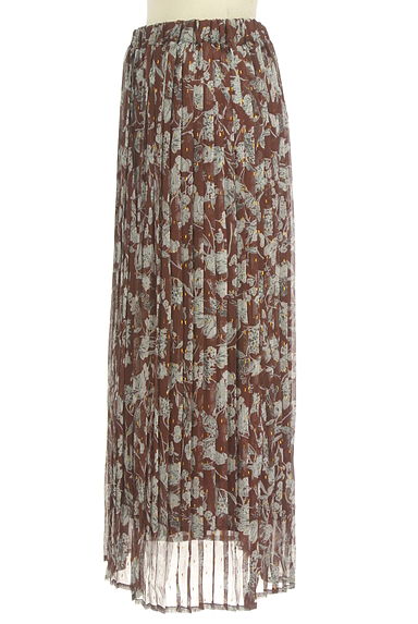 Melan Cleuge（メランクルージュ）の古着「花柄プリーツシアーロングスカート（ロングスカート・マキシスカート）」大画像３へ
