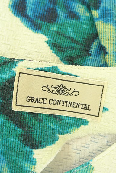 GRACE CONTINENTAL（グレースコンチネンタル）の古着「ゴブラン織り風花柄カットソー（カットソー・プルオーバー）」大画像６へ