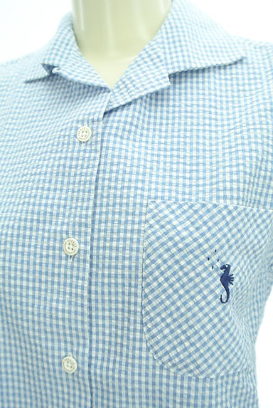 FUKUZO（フクゾー）の古着「ギンガムチェック柄七分袖シャツ（カジュアルシャツ）」大画像４へ