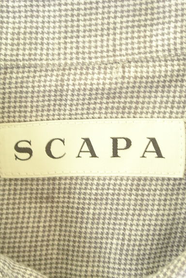 SCAPA（スキャパ）の古着「チェック柄七分袖リネンシャツ（カジュアルシャツ）」大画像６へ
