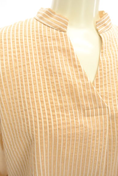 Gabardine K.T（ギャバジンケーティー）の古着「ストライプ柄シアサッカーシャツ（カットソー・プルオーバー）」大画像４へ