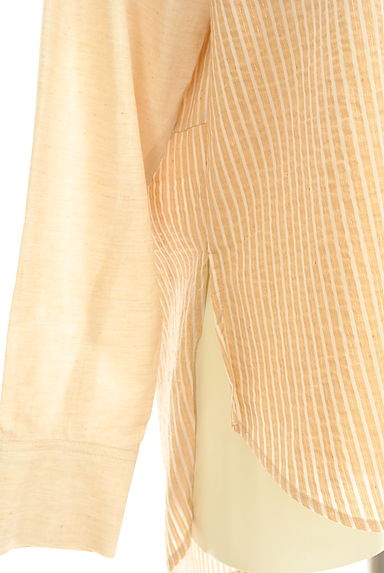 Gabardine K.T（ギャバジンケーティー）の古着「ストライプ柄シアサッカーシャツ（カットソー・プルオーバー）」大画像５へ