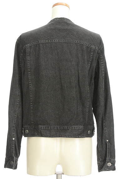 theory luxe（セオリーリュクス）の古着「ノーカラーデニムジャケット（ブルゾン・スタジャン）」大画像２へ