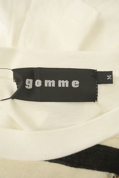 gomme（ゴム）の古着「フロントチェック七分袖カットソー（カットソー・プルオーバー）」大画像６へ