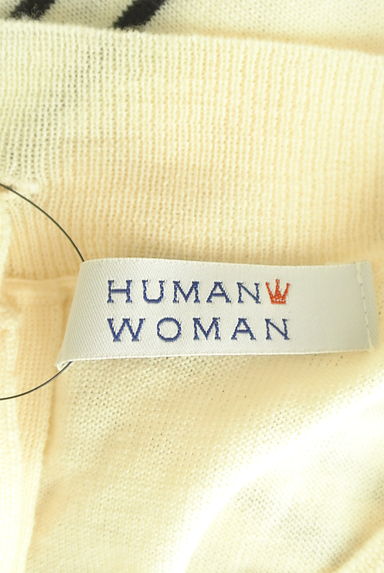 HUMAN WOMAN（ヒューマンウーマン）の古着「バックボタンボーダーニット（ニット）」大画像６へ