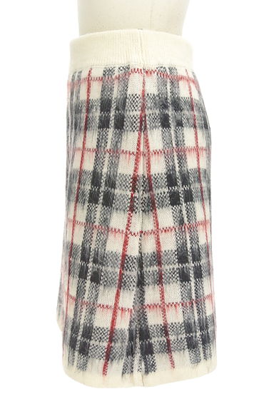 Couture Brooch（クチュールブローチ）の古着「チェック柄シャギーニットミニスカート（スカート）」大画像３へ