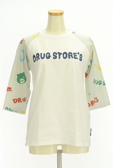 drug store's（ドラッグストアーズ）の古着「ラグラン七分袖ロゴカットソー（カットソー・プルオーバー）」大画像１へ