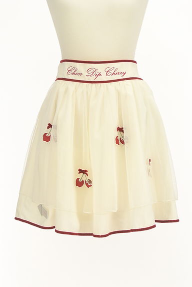 LIZ LISA（リズリサ）の古着「さくらんぼチュールミニスカート（ミニスカート）」大画像４へ