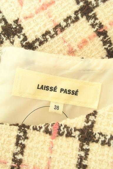LAISSE PASSE（レッセパッセ）の古着「七分袖ツイード膝丈ワンピース（ワンピース・チュニック）」大画像６へ
