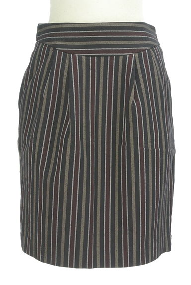 JEANASiS（ジーナシス）の古着「ストライプ柄タックミニスカート（スカート）」大画像１へ