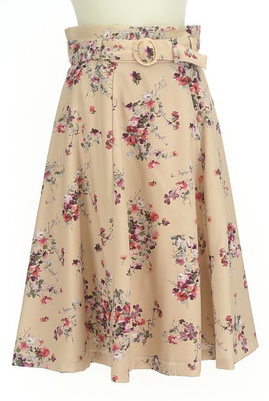 LAISSE PASSE（レッセパッセ）の古着「花柄タックフレアミモレスカート（ロングスカート・マキシスカート）」大画像１へ
