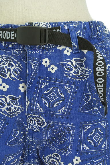 RODEO CROWNS（ロデオクラウン）の古着「ベルト付きペイズリー柄ショートパンツ（ショートパンツ・ハーフパンツ）」大画像４へ