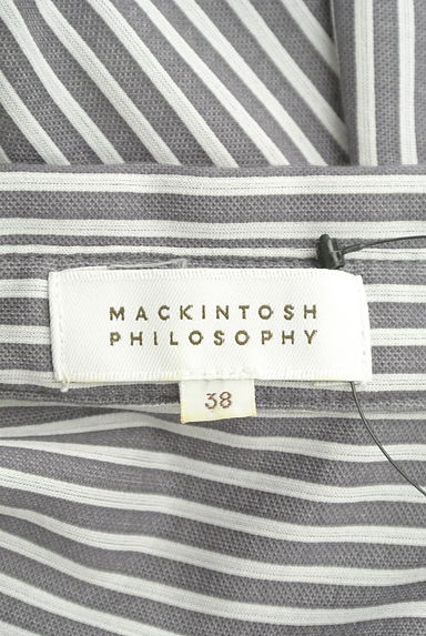 MACKINTOSH PHILOSOPHY（マッキントッシュ フィロソフィー）の古着「ストライプ柄シャツワンピース（ワンピース・チュニック）」大画像６へ