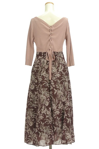 JILL by JILLSTUART（ジルバイジルスチュアート）の古着「バックレースアップロングワンピース（ワンピース・チュニック）」大画像２へ