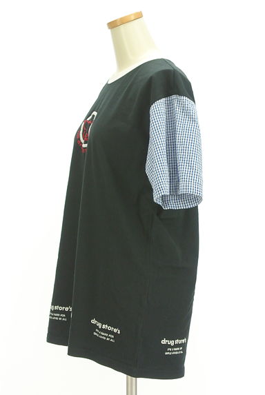 drug store's（ドラッグストアーズ）の古着「ギンガムチェック袖Tシャツ（Ｔシャツ）」大画像３へ