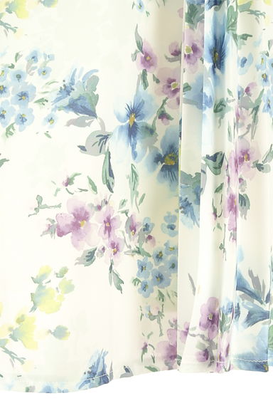 Apuweiser riche（アプワイザーリッシェ）の古着「花柄アシメシフォン膝下プリーツスカート（スカート）」大画像５へ