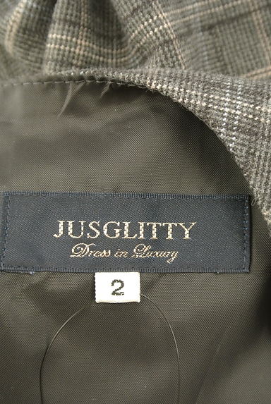 JUSGLITTY（ジャスグリッティー）の古着「チェック柄膝上フレアワンピース（ワンピース・チュニック）」大画像６へ