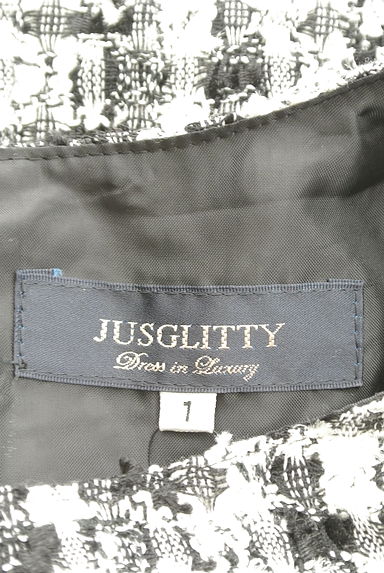 JUSGLITTY（ジャスグリッティー）の古着「フリンジツイード膝上ワンピース（ワンピース・チュニック）」大画像６へ