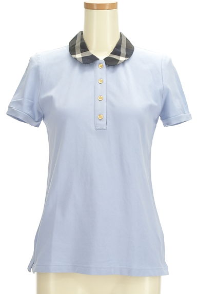 BLUE LABEL CRESTBRIDGE（ブルーレーベル・クレストブリッジ）の古着「チェック丸襟ポロシャツ（ポロシャツ）」大画像１へ