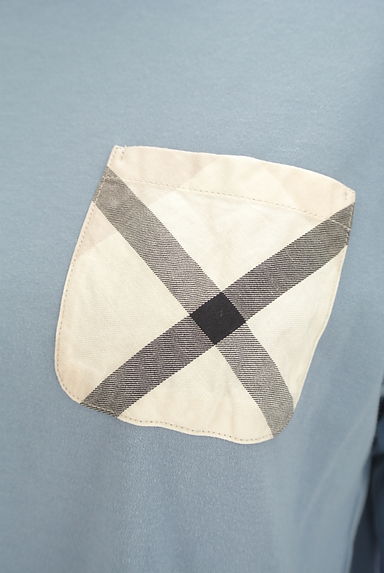 BLUE LABEL CRESTBRIDGE（ブルーレーベル・クレストブリッジ）の古着「チェック柄ポケットTシャツ（Ｔシャツ）」大画像４へ
