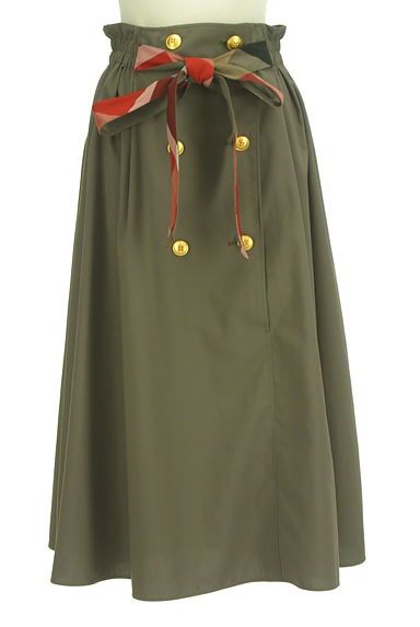BLUE LABEL CRESTBRIDGE（ブルーレーベル・クレストブリッジ）の古着「チェック柄リボンロングスカート（ロングスカート・マキシスカート）」大画像１へ